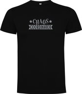 T-shirt Zwart avec image « Chaos Coordinator » Argent Taille L