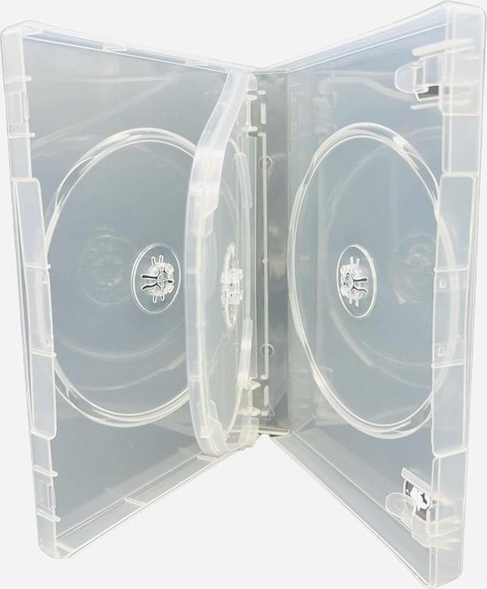 Foto: 3 weg cd dvd multicase 27mm rug pack van 10 opbergmap organizer