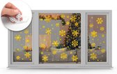 Q2P - Kerst Raamstickers - Gouden Sneeuwvlokken - Sneeuwvlok - Goud - Raamdecoratie - Stickers - Raamversiering - Kerst – 110 Stuks