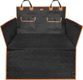 Couverture pour chien coffre de voiture - couverture de voiture pour chien - housse de protection - y compris sac de rangement et ceinture de voiture - Zwart/ Oranje