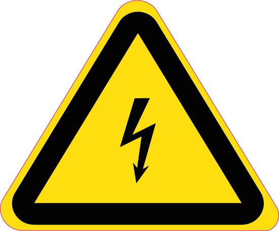 10 Stickers van 10 cm | waarschuwing gevaarlijke elektrische spanning stickers