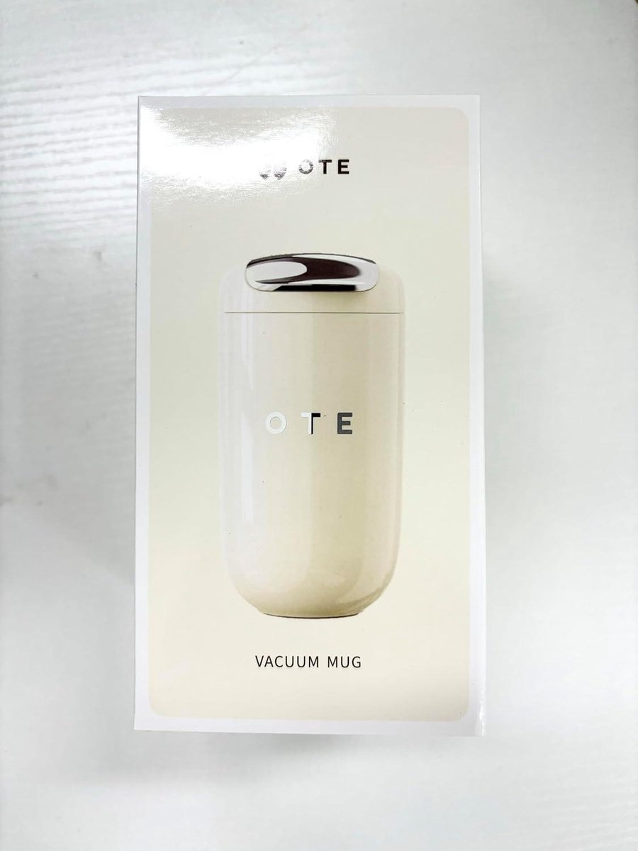 OTE Mini thermobeker, draagbare koffiemok, isolatiebeker, houdt dranken warm /koud, roestvrijstalen koffiemok om mee te nemen, 220 ml, lekvrij, beige