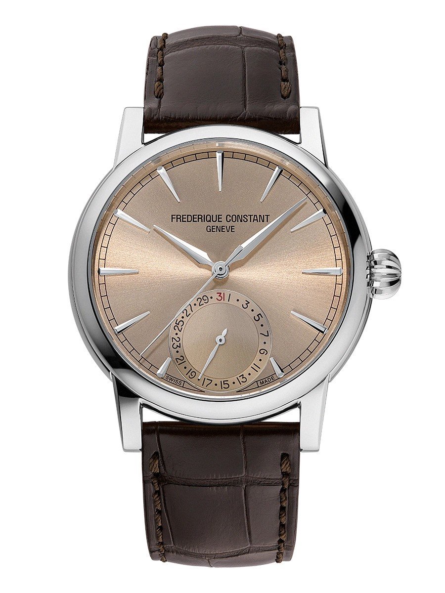 Frédérique Constant Manufacture Classic Date FC-706SAL3H6 Horloge - Leer - Bruin - Ø 40 mm