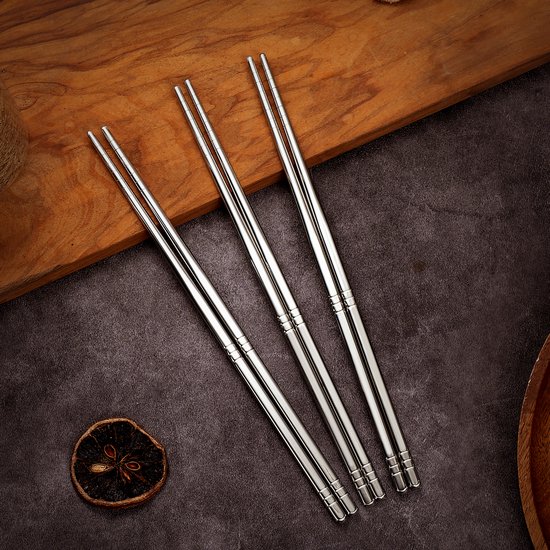 Roze 5 paar Japanse Chinese eetstokjes om te eten Sushi-stokjes Herbruikbare metalen Koreaanse eetstokjesset Gezonde serviesset kopen vanaf een prijs van 5.35