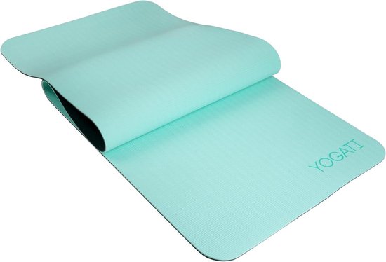 Antislip sportmat met draagriem - gymnastiekmat voor yoga pilates fitness - mannen vrouwen - trainingsmat yoga - grijs Yoga mat van Proworks — afbeelding 4