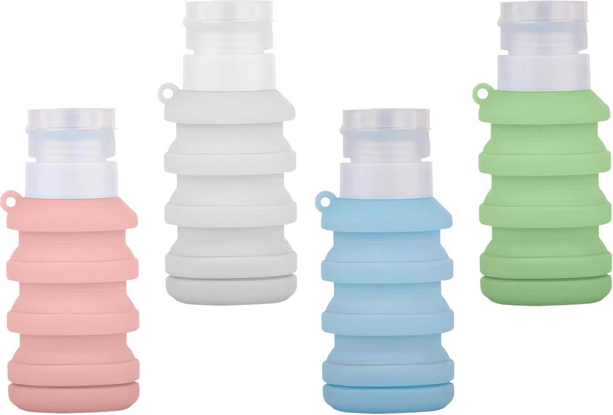 Reisflessen voor shampooset 4 stuks siliconen knijpfles 110 ml lekvrij reisgadgets voor shampoo lotion en cosmetica reisflesjes 100ml