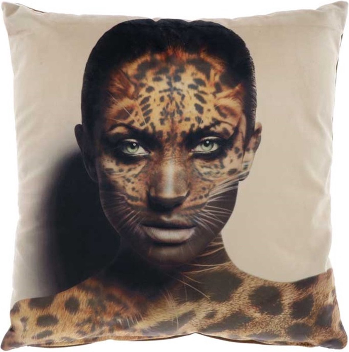 Unique Living D- Unique Living - Kussen SS2022 print 45x45cm dessin 6 Beige