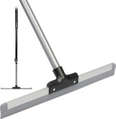 CLEANLY Vloertrekker met Steel Telescopisch 113-142 cm - Vloerwisser Badkamer met Rubberen Trekker - Watertrekker - Douchewisser - Breedte 43,5 cm - Zwart, Grijs