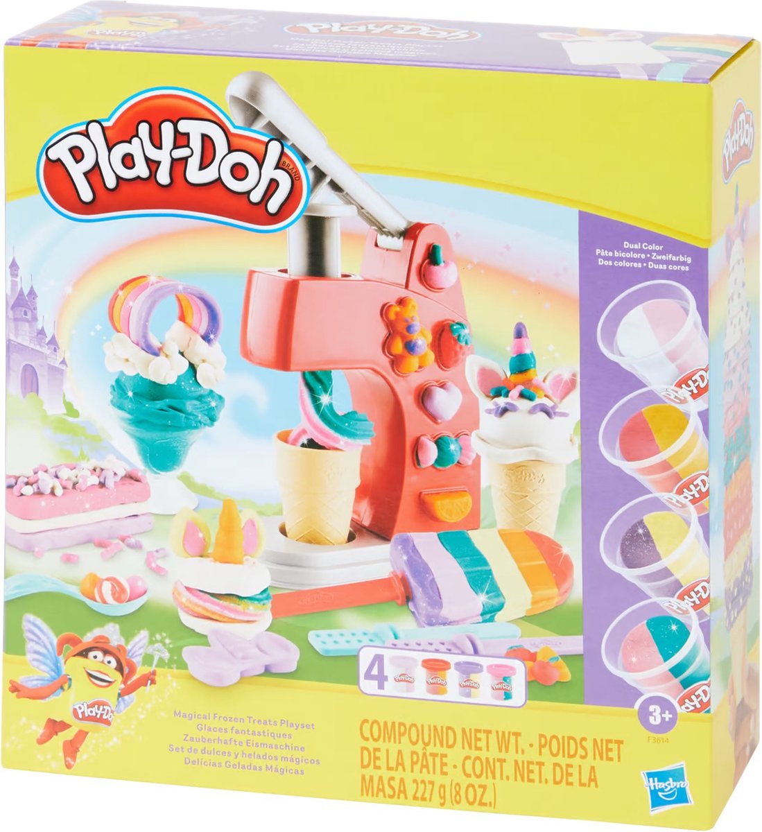 Play-Doh Magical Frozen Treats Playset - 4 potten met dubbele kleuren + Speelset