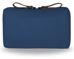 Ainy Make Up Tasje blauw L - compacte organizer 17x14x7cm voor cosmetica en skincare - waterbestendig tas - toilettas dames voor make-up, sieraden en meer. De luxe beautycase voor onderweg | cadeau voor vrouwen