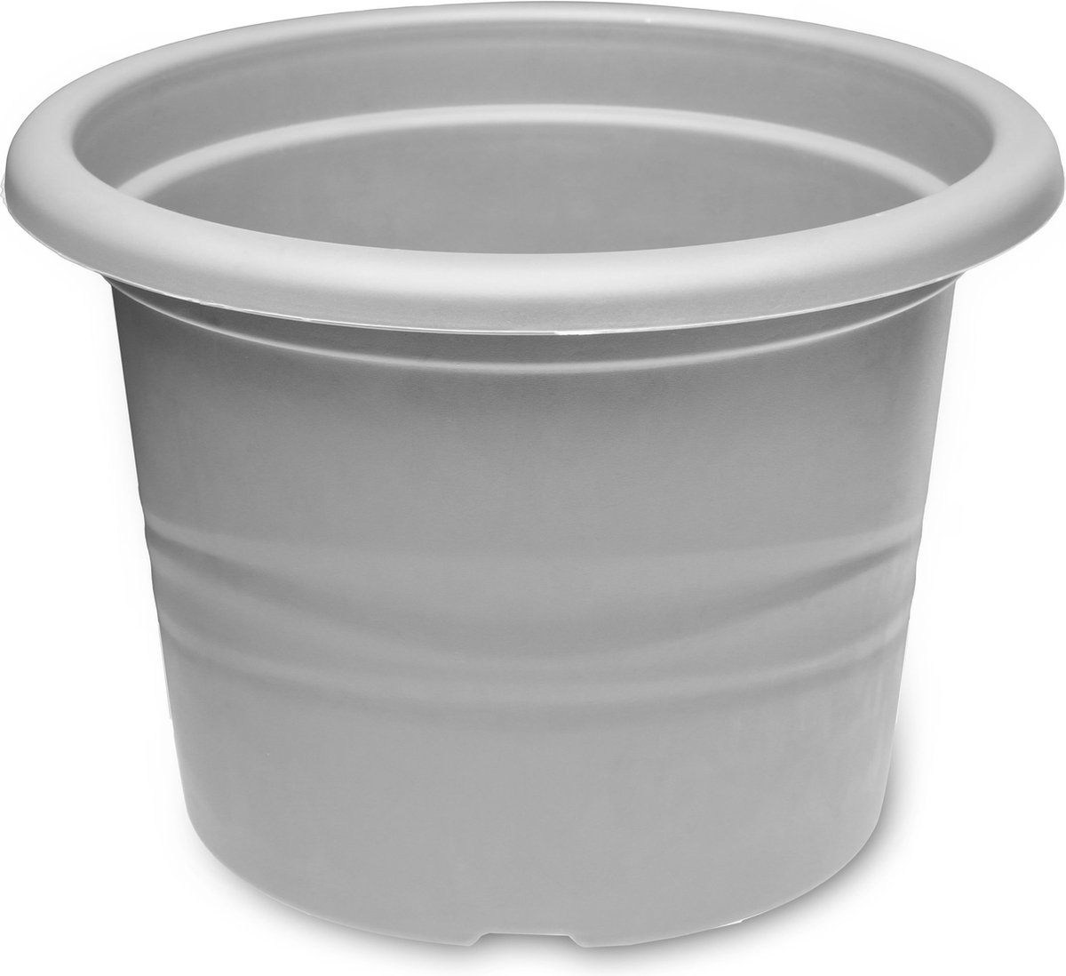 1x Garronda Plantenpot Bloempot - Kunststof - Rond - Plantenbak - Grijs - ⌀34cm H=24cm - GD-NIC-Barcelona95