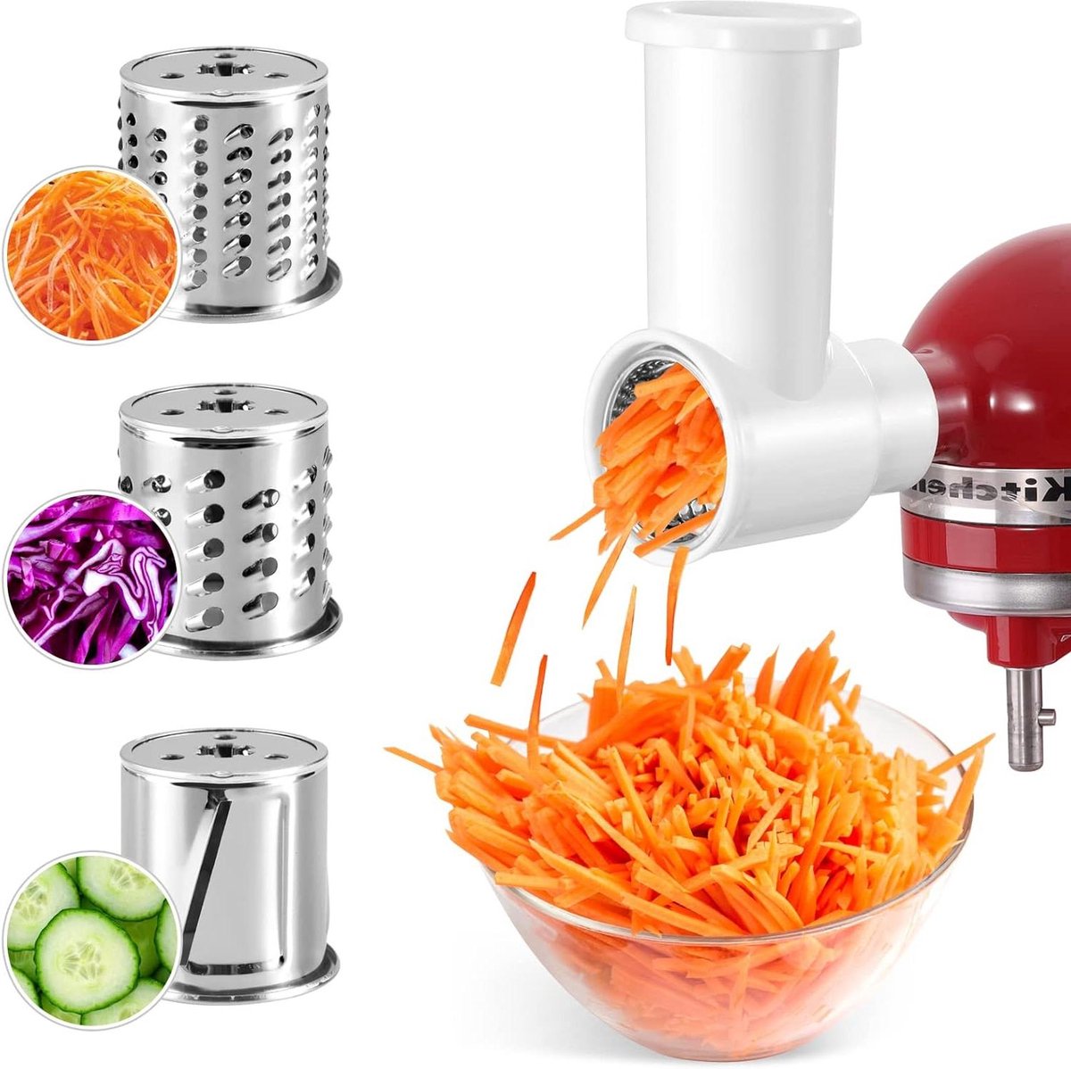 Slicer Shredder Attachments Snijmachine accessoires voor Kitchenaid Mixer om snel groenten te snijden salades aardappelen komkommers stoofschotels