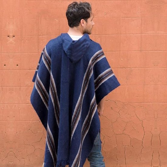 Gamboa Alpaca Warme en Zachte Peruaanse Poncho voor Heren
