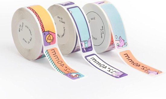 Qutie 4 rollen labelprinter-tape, waterdicht, doe-het-zelf