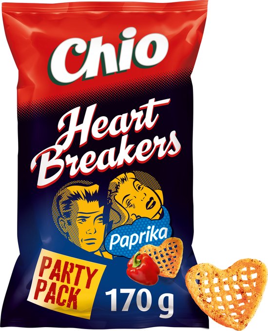 Foto: Chio heartbreakers paprika partypack chips 6x170 gram