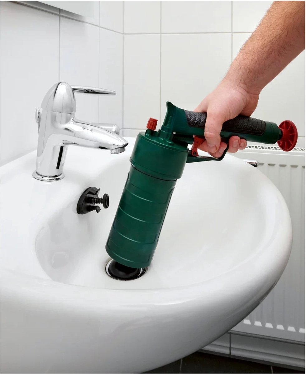 Retoo Perslucht Buisreiniger Met 4 Rubberen Adapters Persluchtreiniger Voor Het Verwijderen Van Buisverstoppingen Voor Toilet Douche Wastafel Toilet Keuken Reiniging Met Luchtdruk
