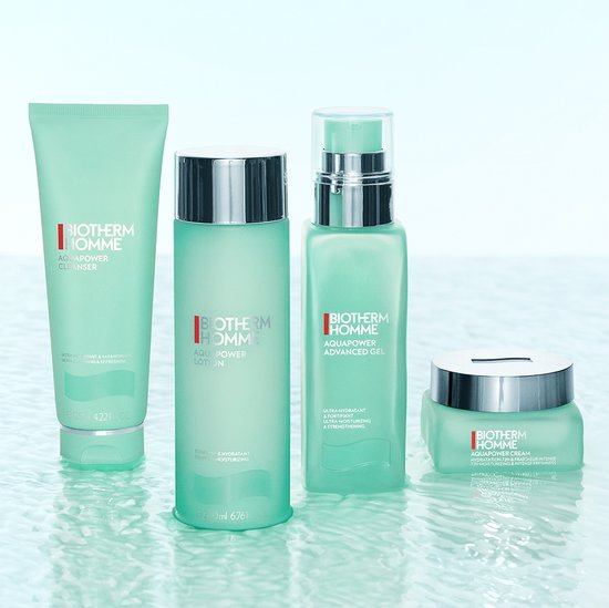 Set van BIOTHERM HOMME producten: Cleanser, Lotion, Advanced Gel, Cream