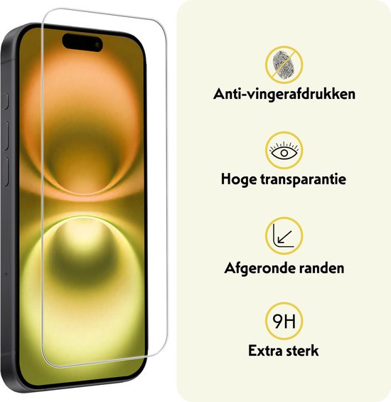 Hoesje - Met 2x Screenprotector - Geschikt voor Apple iPhone 16 Plus - Luxe Pasjeshouder - Bookcase Portemonee - Flip Case - Kunstleer Book Case - Flipcase Hoes - Book Cover - Walletcase - Portemonneehoes - Telefoonhoesjes - Rood