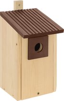 STAFECO Vogelvoederhuis met standaard, weerbestendig, handgemaakt, van natuurlijk hout, V, om op te hangen in tuin en balkon, tuinhuisje met standaard STAFECO Vogelvoederhuis met standaard, weerbestendig, handgemaakt, van natuurlijk hout, V, om op te hangen in tuin en balkon, tuinhuisje met standaard