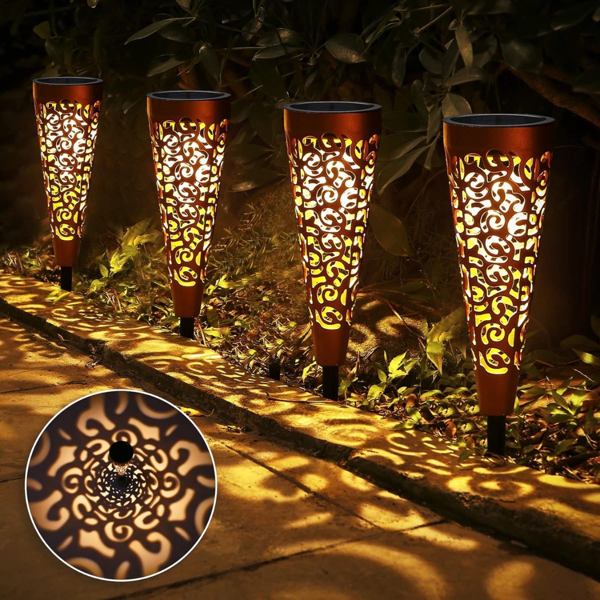 Stellar Solar verlichting - Solar verlichting voor buiten - 4 stuks solar lampen - Lampen - IP65 waterdicht - LED solar tuinverlichting = Tuinverlichting op zonne energie - Tuinverlichting op zonneenergie - Tuinverlichting led buiten