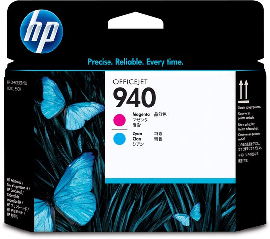 Foto: Hp 940 magenta en cyaan originele printkop