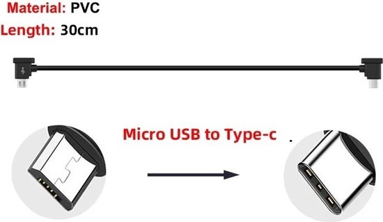 OTG datakabel voor dji mavic pro air spark zoom drone, type-c micro usb adapter connector voor tablet telefoon [c]