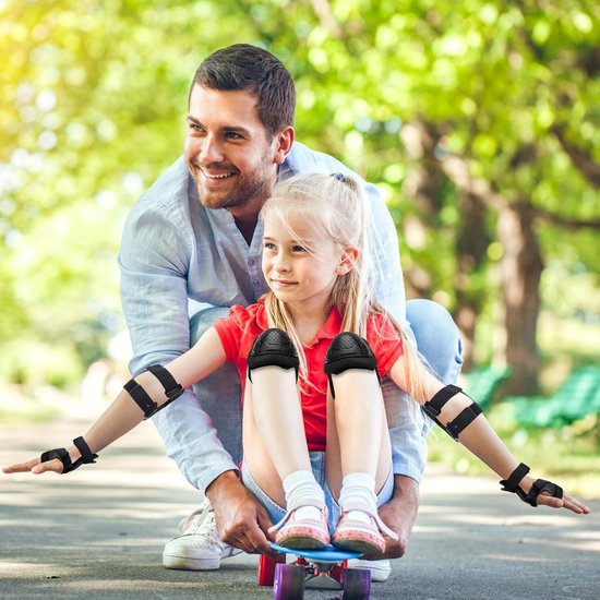 Genouillères Pour Enfants 6 En 1 - Ensemble Protection Patins Scooter Avec Protège-Coudes Et Protège-Poignets - 3-8 Ans