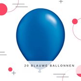 20 blauwe helium ballonnen