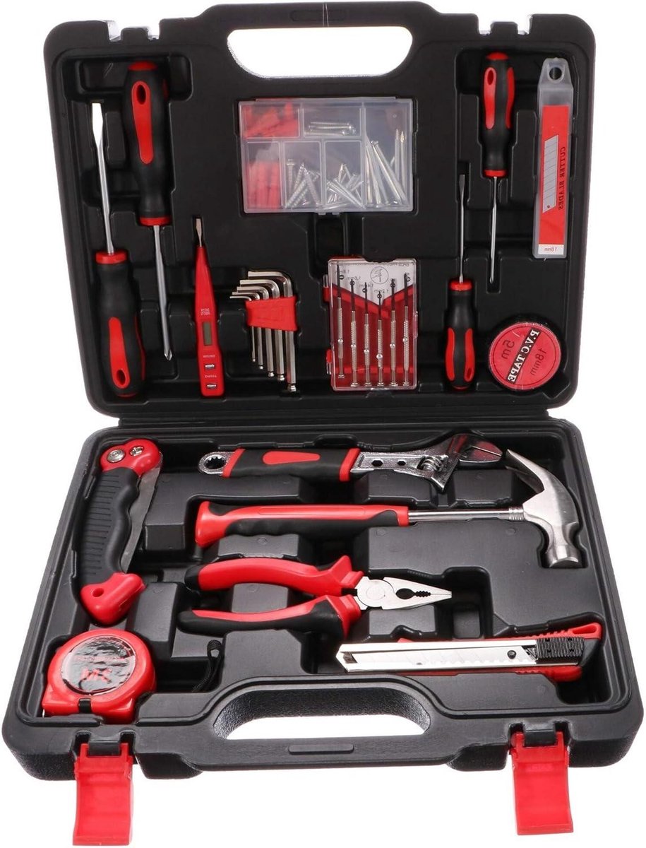 86 onderdelen gereedschapskoffer 4 kg set aluminium koffer - Home