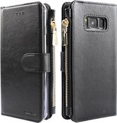 Xssive Wallet Book Case met Ritsvak voor Samsung Galaxy S8 Plus - Book Case - Zwart