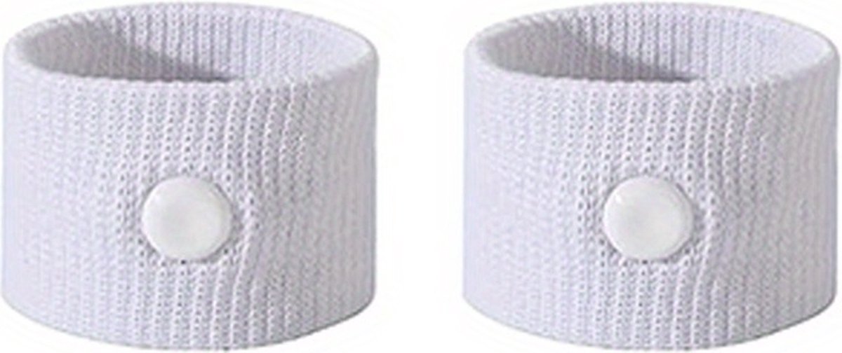 Goedkoopste Doodadeals® - Wagenziekte Bandjes – Anti-wagenziek – Misselijkheid Polsbandjes – Reisziekte – Wit – 1 Paar