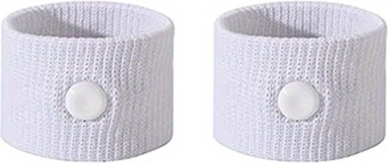 Doodadeals® - Wagenziekte Bandjes – Anti-wagenziek – Misselijkheid Polsbandjes – Reisziekte – Wit – 1 Paar