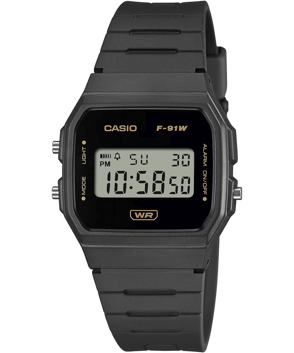 Casio Casio Collection F-91WB-8AEF Horloge - Kunststof - Zwart - Ø 36 mm