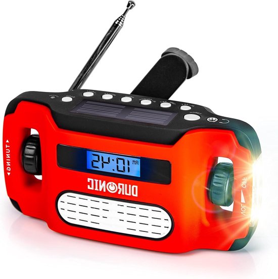 Handslinger noodweerradio met 2600 mAh/9620 mWh powerbank, NOAA AM FM
