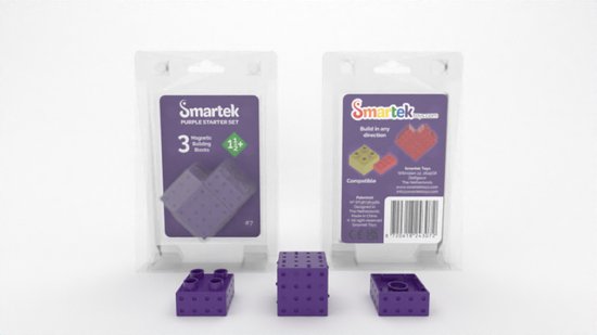 Starter Paars (Purple) - #7 - Smartek Toys - Magnetische Bouwblokken