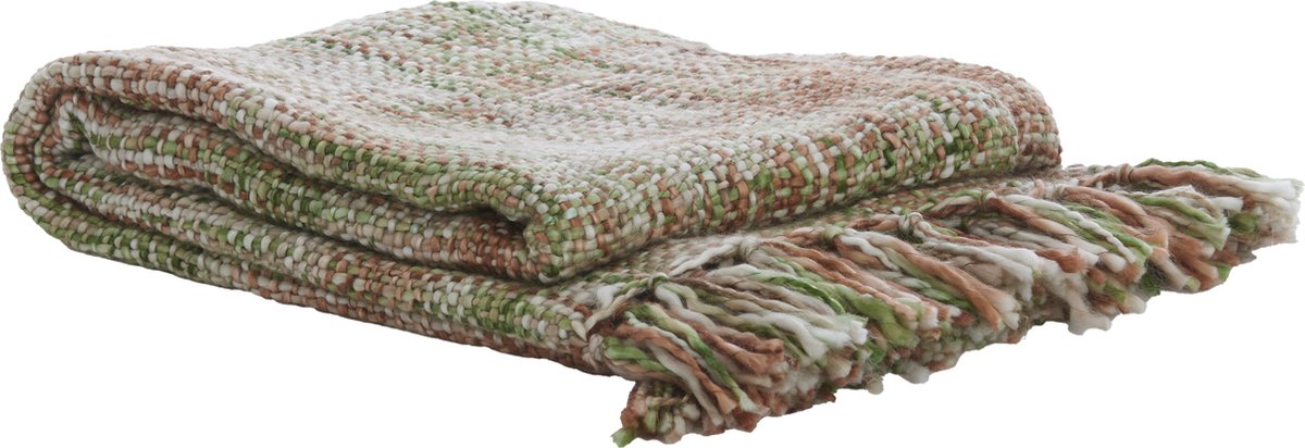 Light&living Plaid 170x130 cm FUENTA groen+koraal