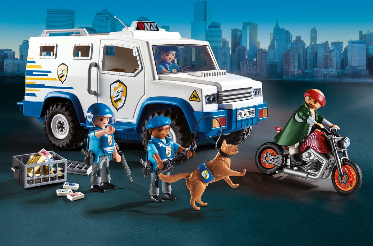 PLAYMOBIL Action Heroes - Geldtransporteur constructiespeelgoed 71597