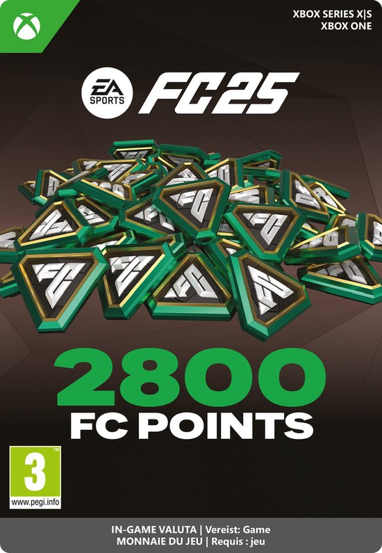 EA Sports FC 25 - 2800 FC Points - Xbox Series X|S/Xbox One - Currency - Niet beschikbaar in Belgie