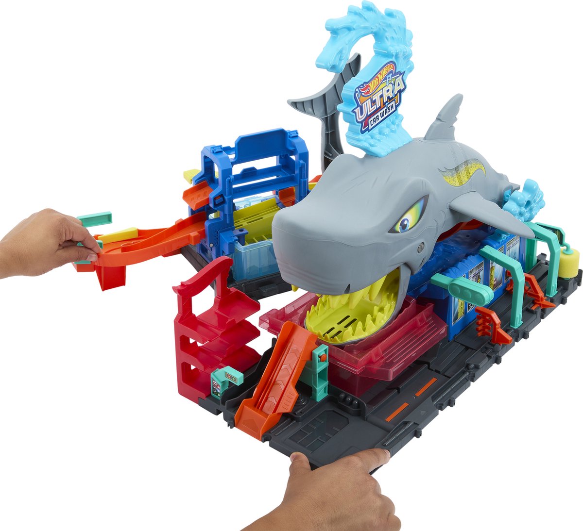 Hot Wheels City Haaienaanval in de autowasserette - Met speelgoedauto met kleurverrassing — afbeelding 3