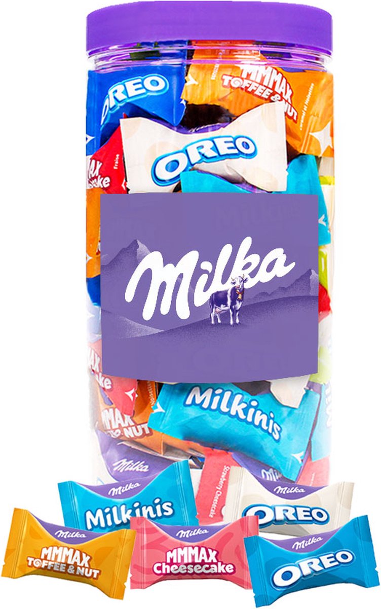 Milka Favourites chocolademix - mini's mix Toffee & Nut, Oreo, Cheesecake & Milkini - 500g