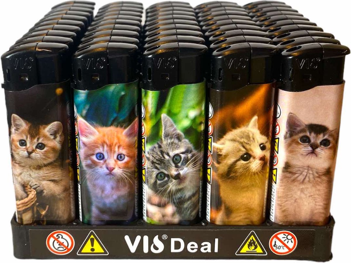 Klik aanstekers 50 in tray navulbaar- Unilite aansteker - VIO deal lighters
