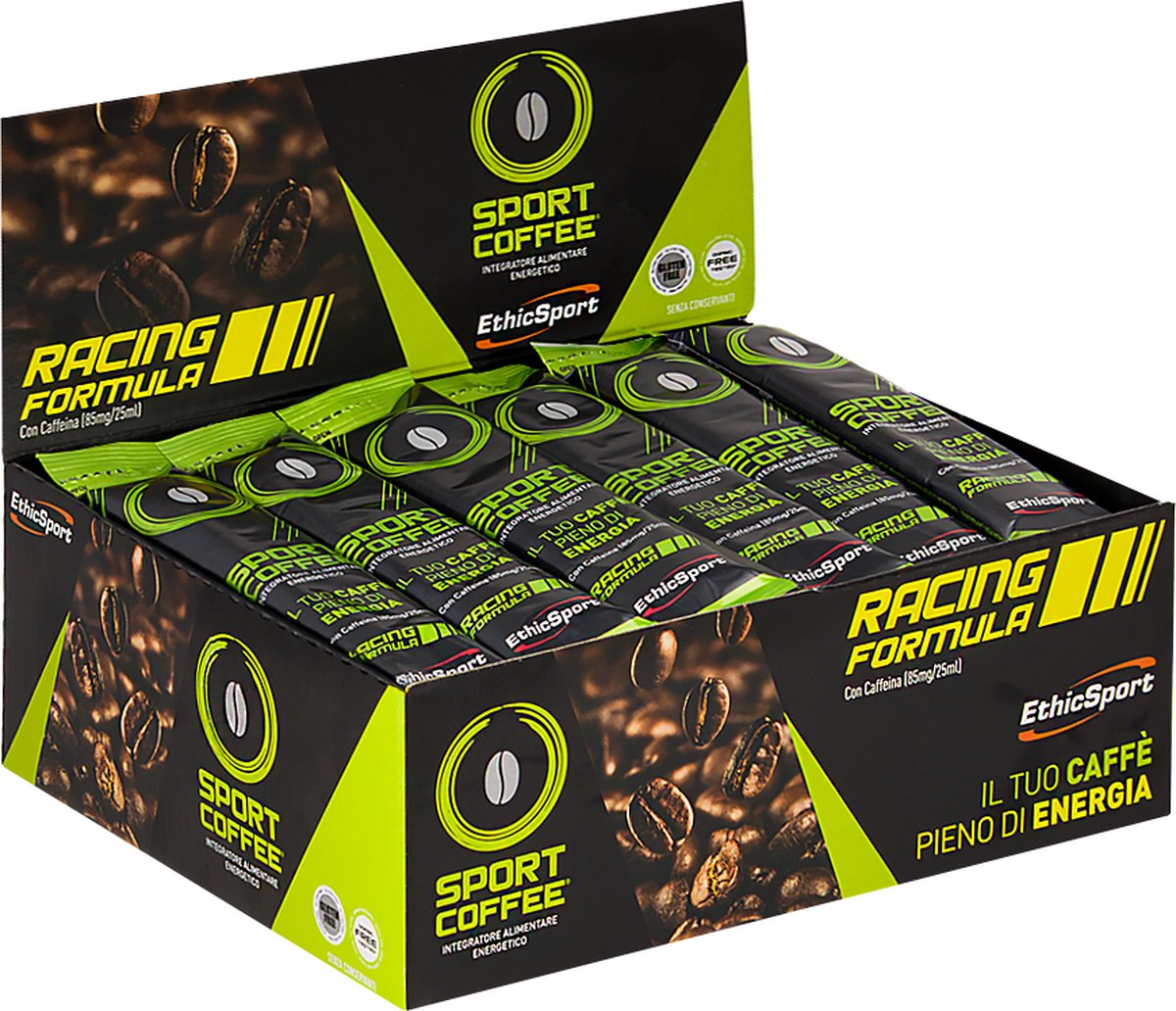 Goedkoopste EthicSport - Sport Coffee - 32 x 25 ml - Natural Smaak - Isotonic Energygel - Sportgel - Energy gel - Gels - Vegan, glutenvrij en getest op doping