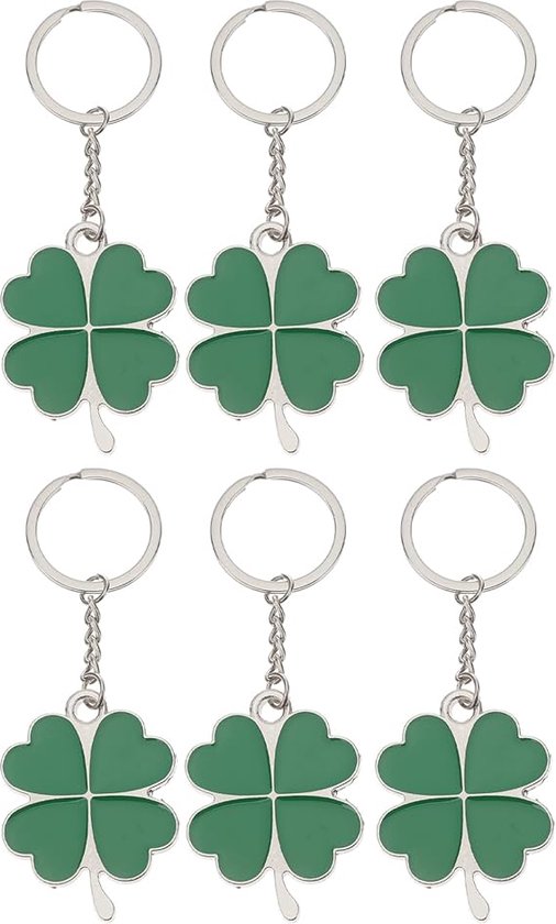 Lot De 2 Porte-clés Trèfle à Quatre Feuilles En Acier – Neuf Avec étiquettes, Idéal Cadeau