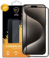 2-Pack MobyDefend Screenprotectors - Geschikt voor iPhone 15 Pro Max - Screensavers Met Zwarte Randen - Gehard Glas