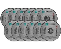 VONROC Doorslijpschijven set - Ø 76mm - 12 stuks - voor VONROC AG507DC en Universeel ge-schikt