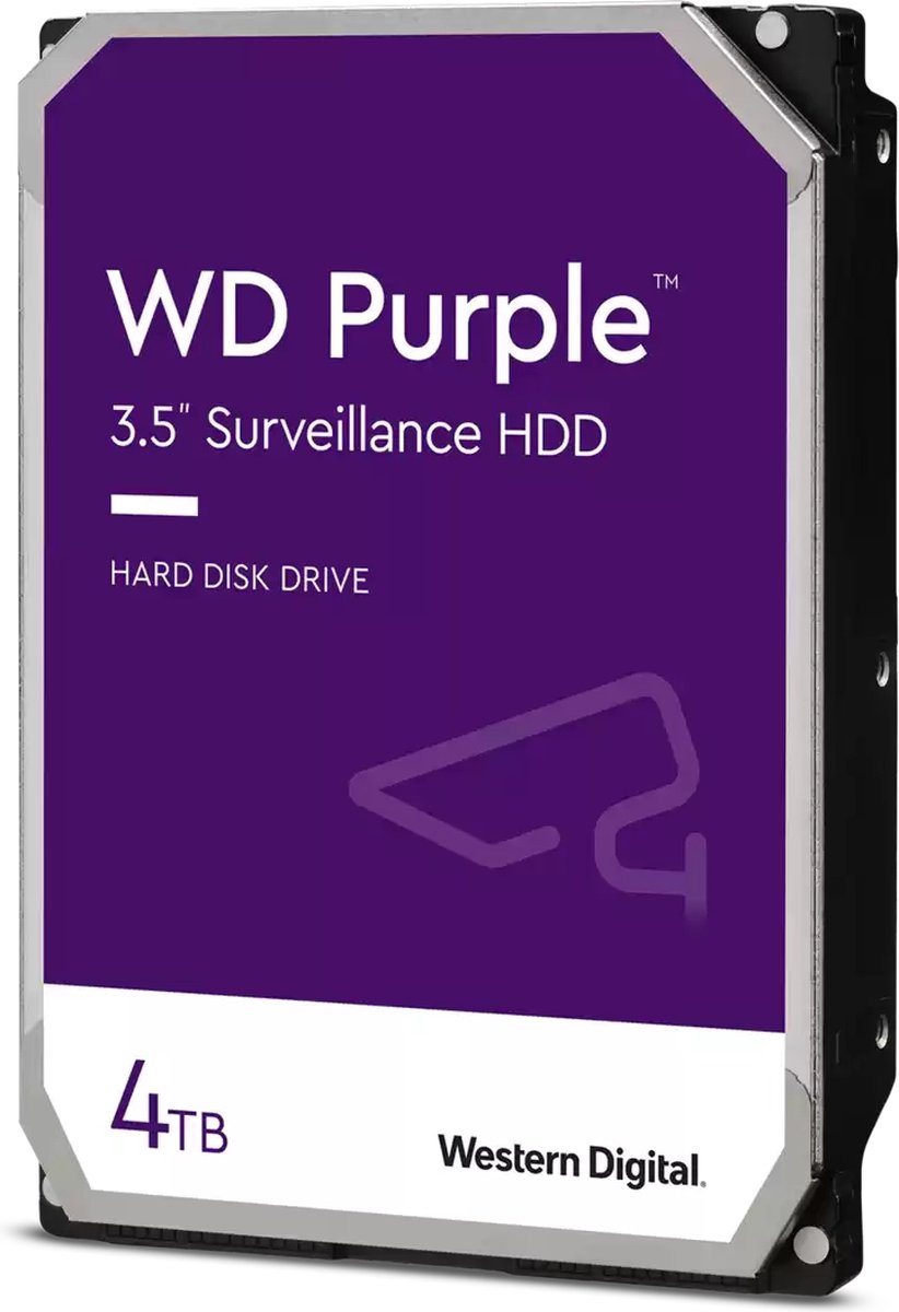 Western Digital Purple interne harde schijf 4 TB 5400 RPM 256 MB 3.5" SATA III