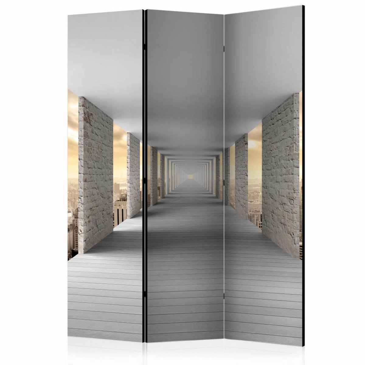 Vouwscherm / Kamerscherm - Eindeloze gang 135x172cm, gemonteerd geleverd dubbelzijdig geprint