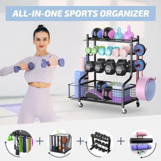 Meanswood Stone Porte-haltères Porte-poids de gym maison Support d'haltères de poids Eois 6