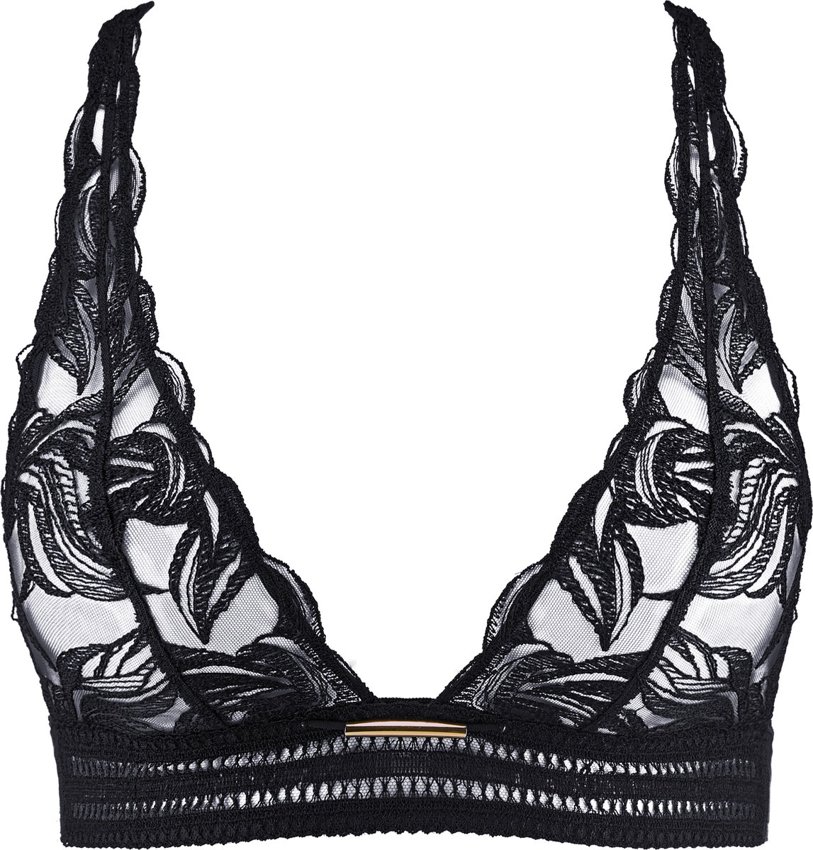 Aubade into the groove-3b10B-bralette-M Zwart