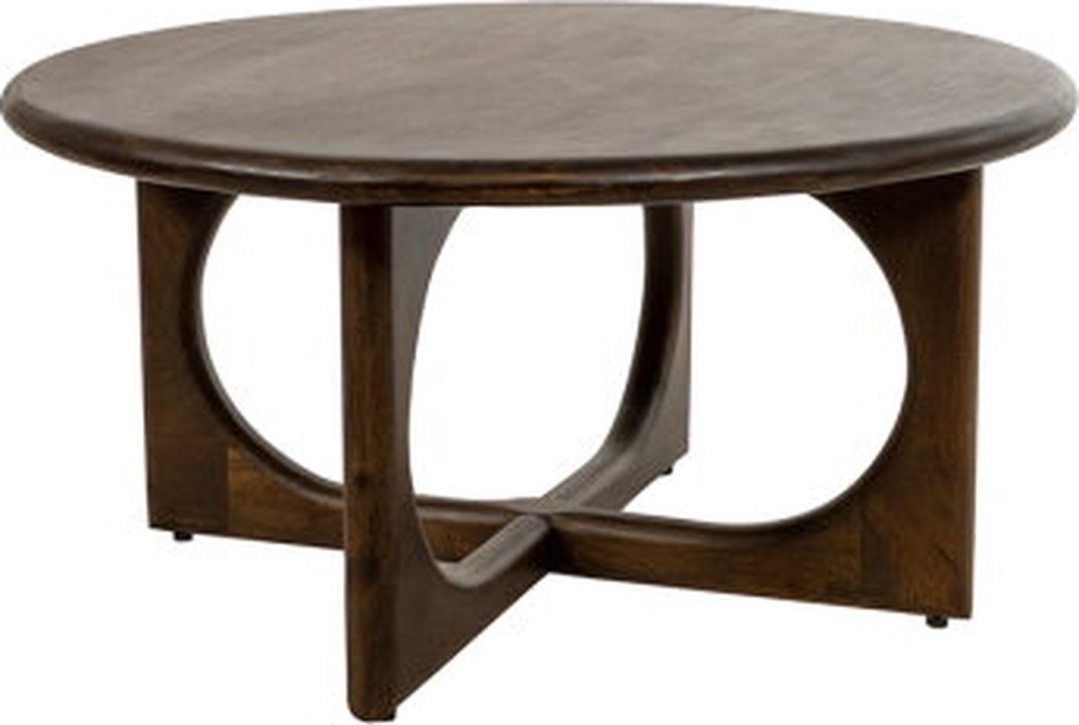 Salontafel Zodiac rond mangohout Ø80 cm - Walnoot